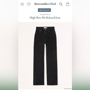 Abercrombie & Fitch Black High Rise 90s Relaxed Jeans